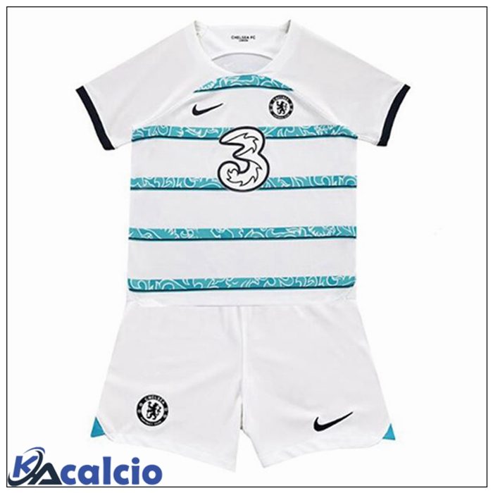 Maglie Calcio FC Chelsea Bambino Seconda Bianco 2022/2023