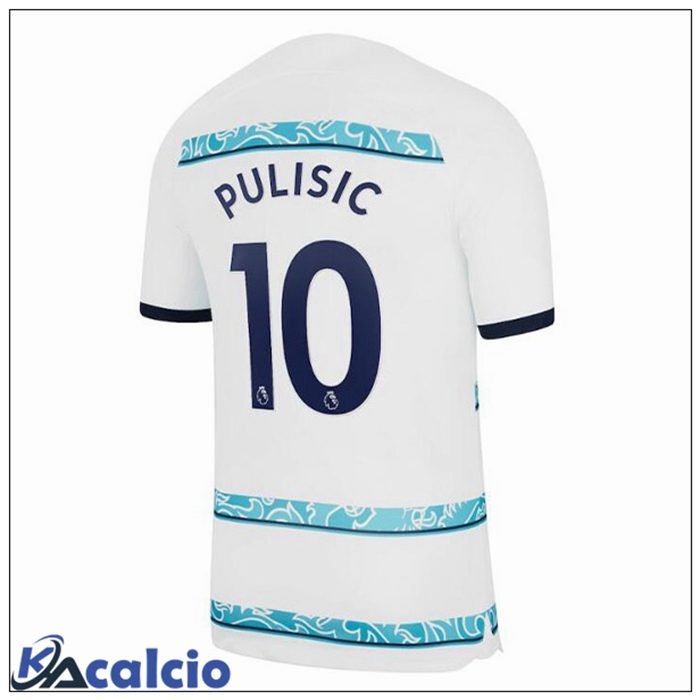 Maglie Calcio FC Chelsea (PULISIC 10) Seconda Bianco 2022/2023