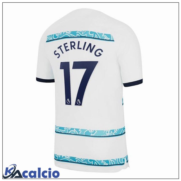 Maglie Calcio FC Chelsea (STERLING 17) Seconda Bianco 2022/2023