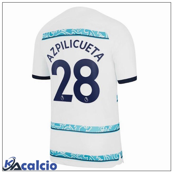 Maglie Calcio FC Chelsea (AZPILICUETA 28) Seconda Bianco 2022/2023