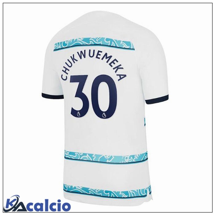 Maglie Calcio FC Chelsea (CHUKWUEMEKA 30) Seconda Bianco 2022/2023