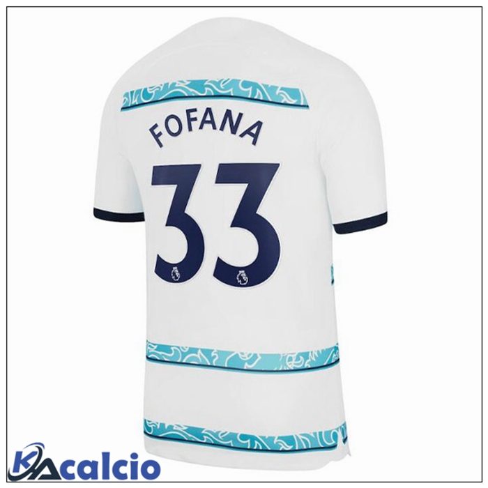 Maglie Calcio FC Chelsea (FOFANA 33) Seconda Bianco 2022/2023