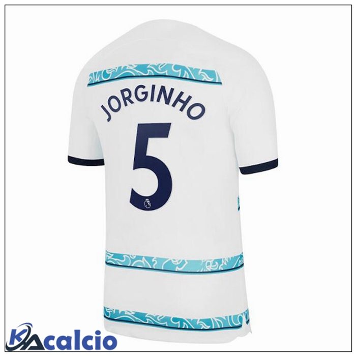 Maglie Calcio FC Chelsea (JORGINHO 5) Seconda Bianco 2022/2023