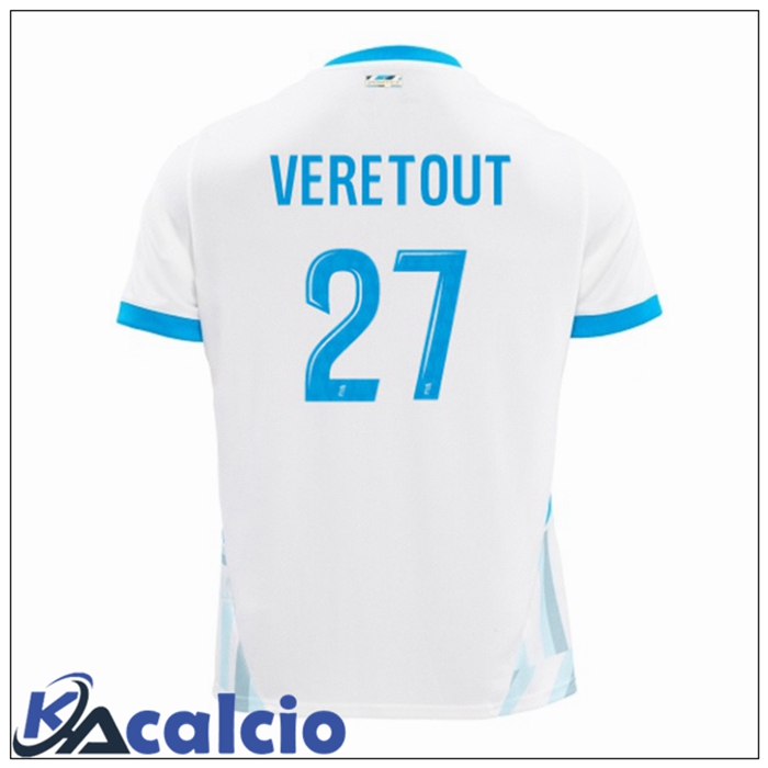 Maglie Calcio Marsiglia OM (VERETOUT 27) Prima Bianco 2024/2025