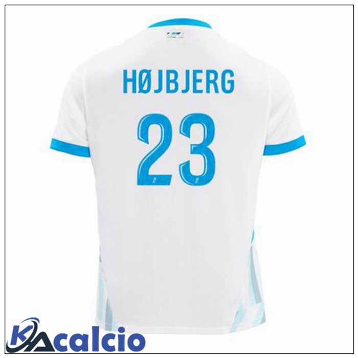 Maglie Calcio Marsiglia OM (HØJBJERG 23) Prima Bianco 2024/2025