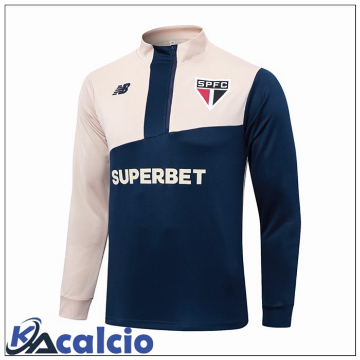 Felpa Allenamento Sao Paulo FC Blu Reale Giallo 2024/2025