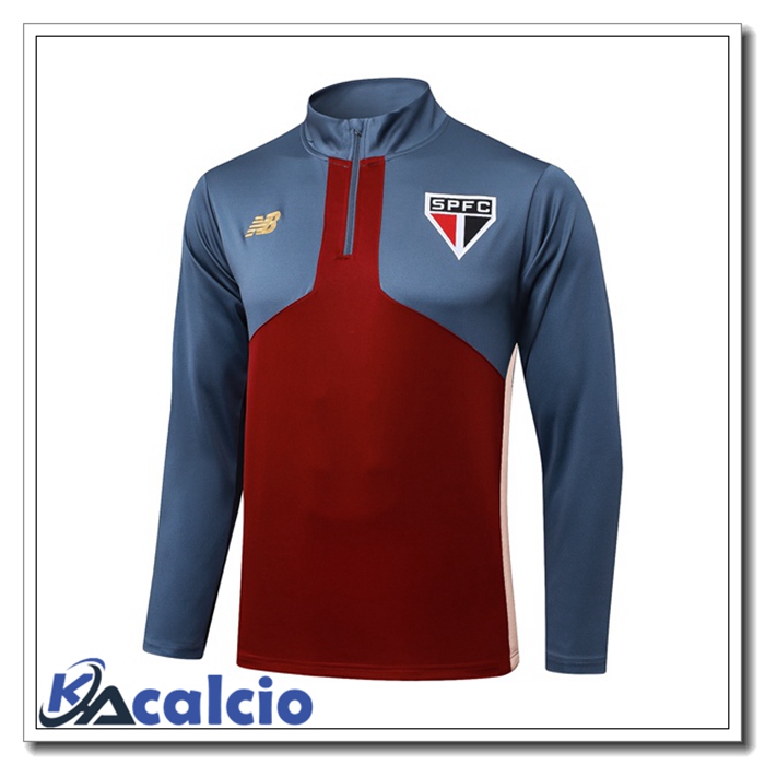 Felpa Allenamento Sao Paulo FC Rosso Grigio 2025/2026