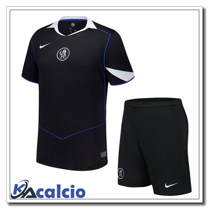 Maglie Calcio FC Chelsea Bambino Terza Nero 2025/2026