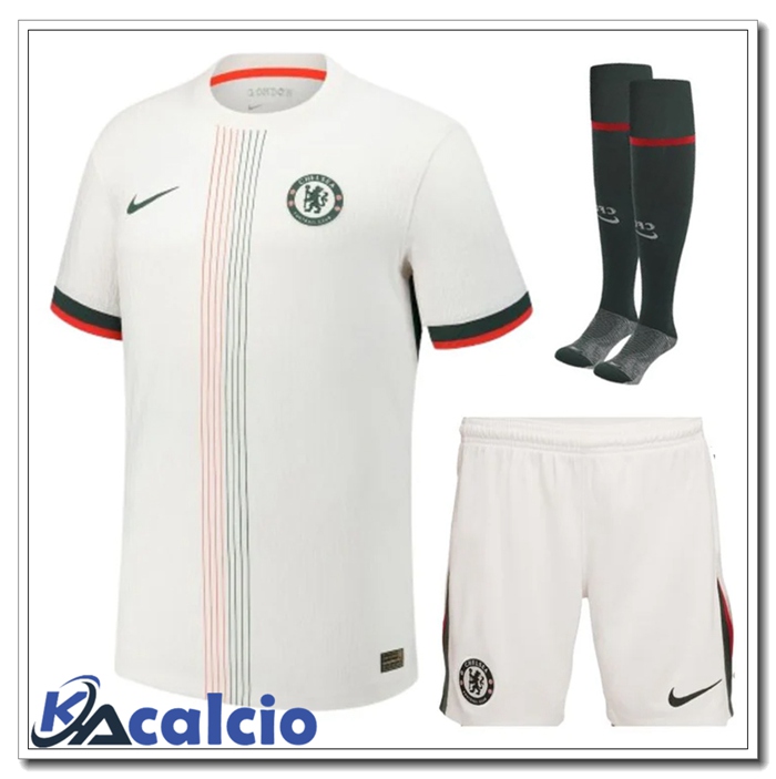 Insieme Maglie Calcio Chelsea Seconda (Pantaloncini + Calzini) 2025/2026
