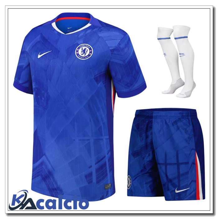 Insieme Maglie Calcio Chelsea Prima (Pantaloncini + Calzini) 2025/2026