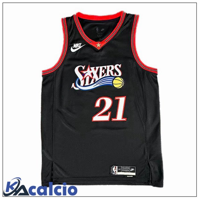 Maglia NBA Philadelphia 76ers (Joel Embiid 21) Nero 2025/2026