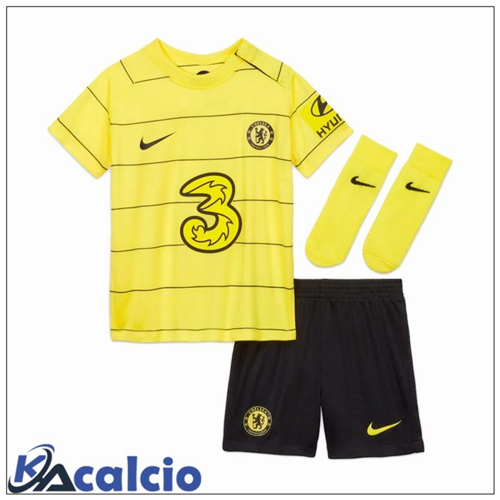 Maglie Calcio FC Chelsea Bambino Seconda Giallo 2021/2022