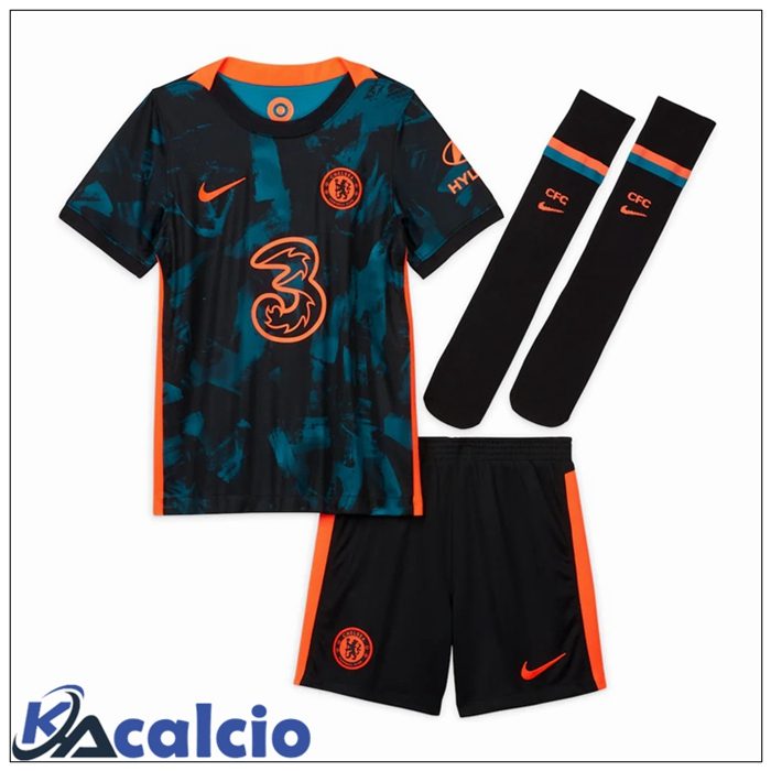 Maglie Calcio FC Chelsea Bambino Terza Verde/Nero 2021/2022